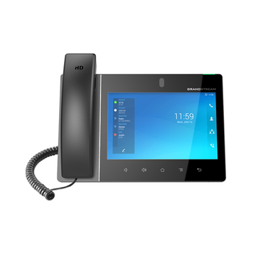 IP Video Phone, 16 SIP Accounts, 16 Lines, 2X GbE PoE, Wi-Fi, 1280X800 (8.0") Touch Screen Color LCD, 2 MP Camera, Android 7, 12V/1.5A PSU