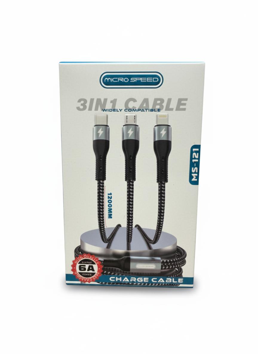 MICRO SPEED, 3 IN 1 CHARGE CABLE