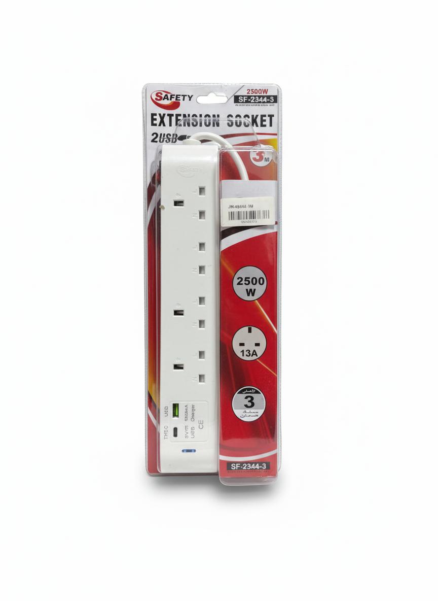 SAFETY, EXTENSION SOCKET, 3M
