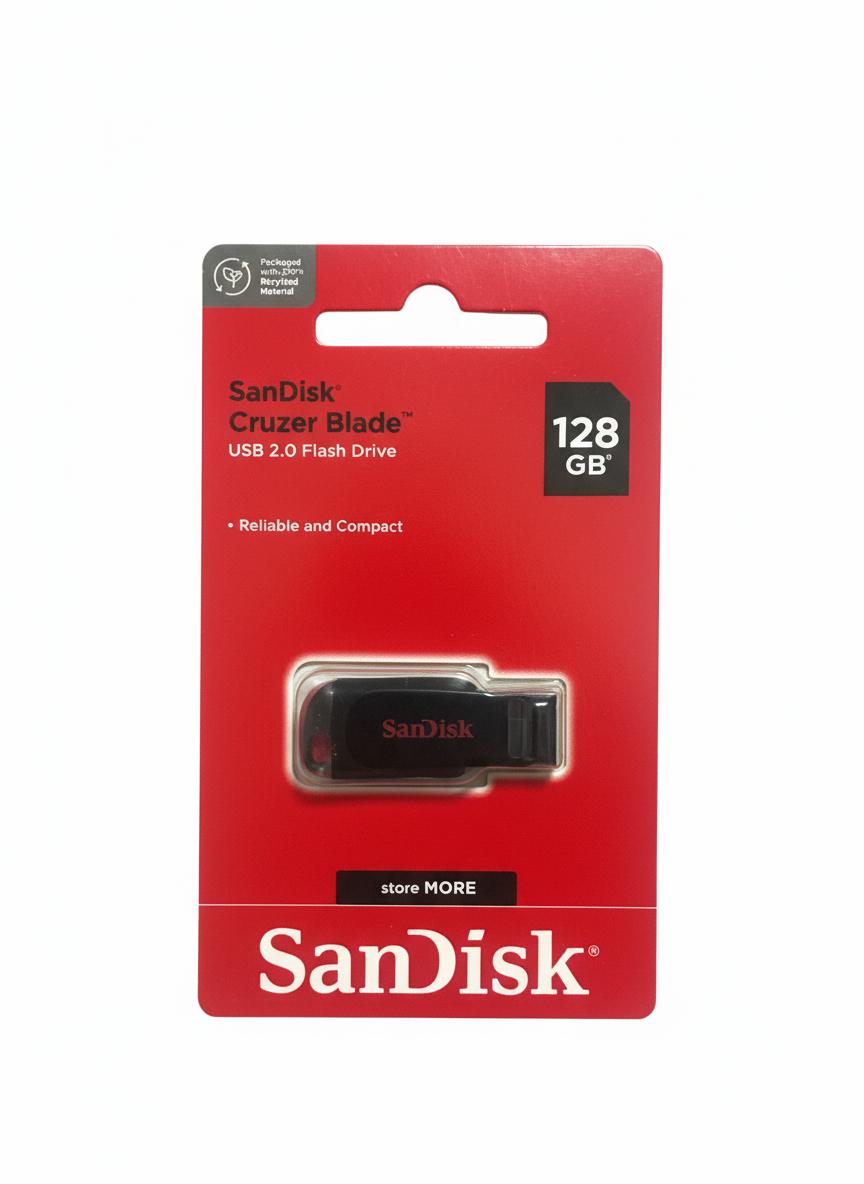 SanDisk Cruzer Blade, 128GB USB 2.0 Flash Drive