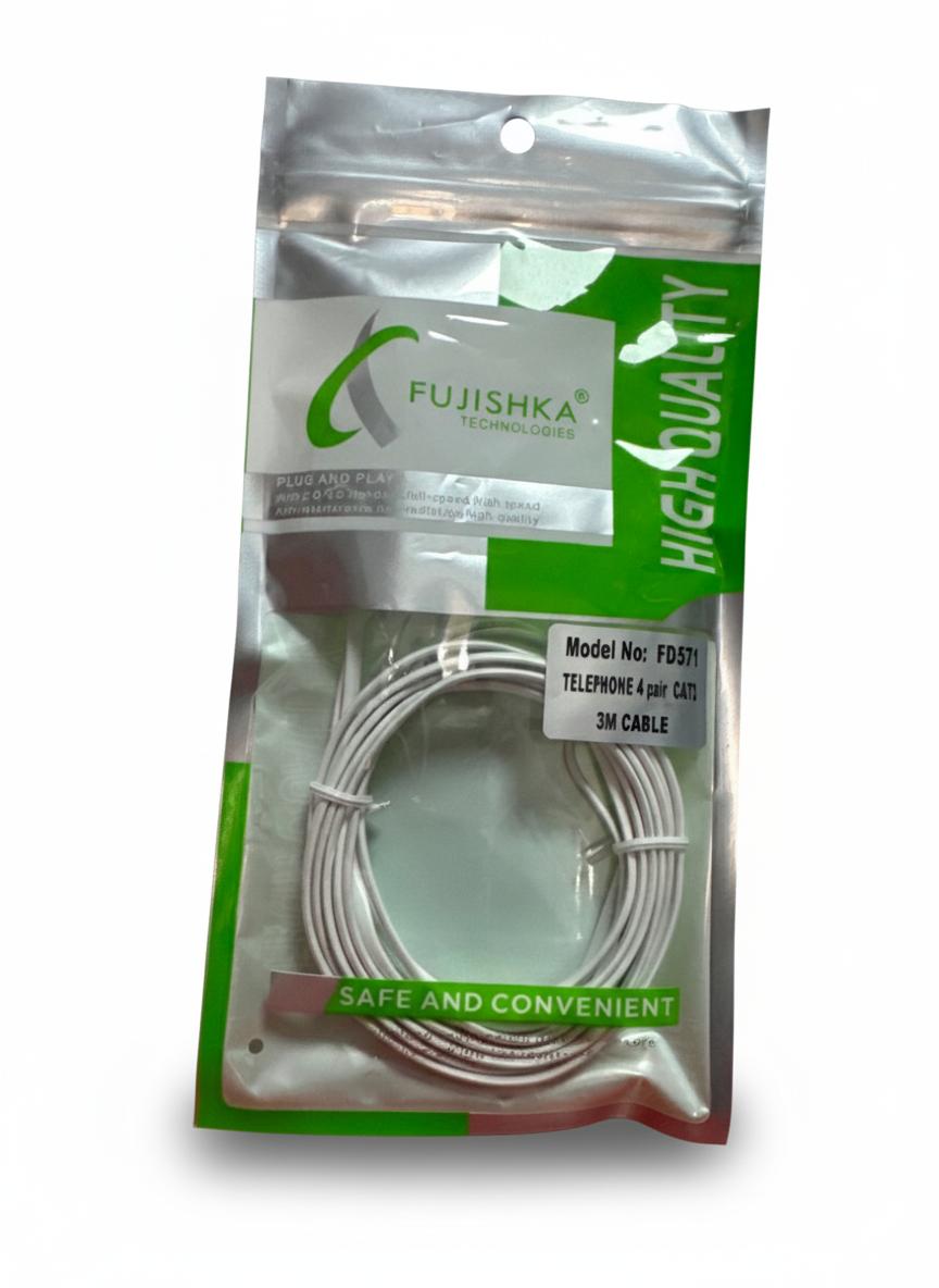 FUJISHKA TECHNOLOGIES, TELEPHONE 4 PAIR CAT3, 3M CABLE